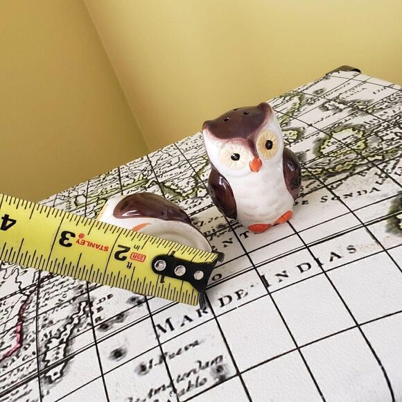 Vintage Little Owl Couple Salt & Pepper Shaker Set - Picture 4 of 8